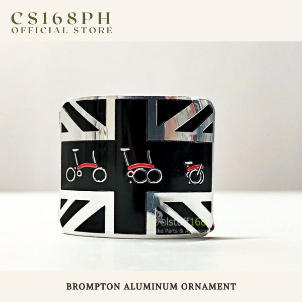 Autocollant Tête De Vélo Brompton – Aluminium Vinyle – Réplique Union Jack – Neuf